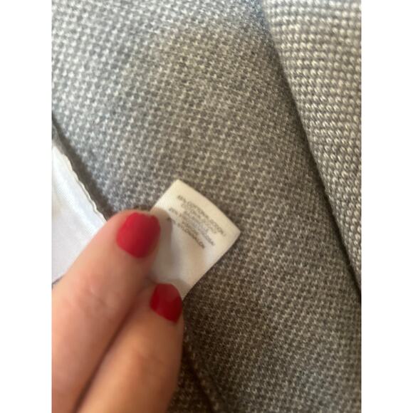 Rachel Roy Collection Open Poncho Shawl Wrap Colorblock Flowy Grey White Size M - Picture 2 of 9